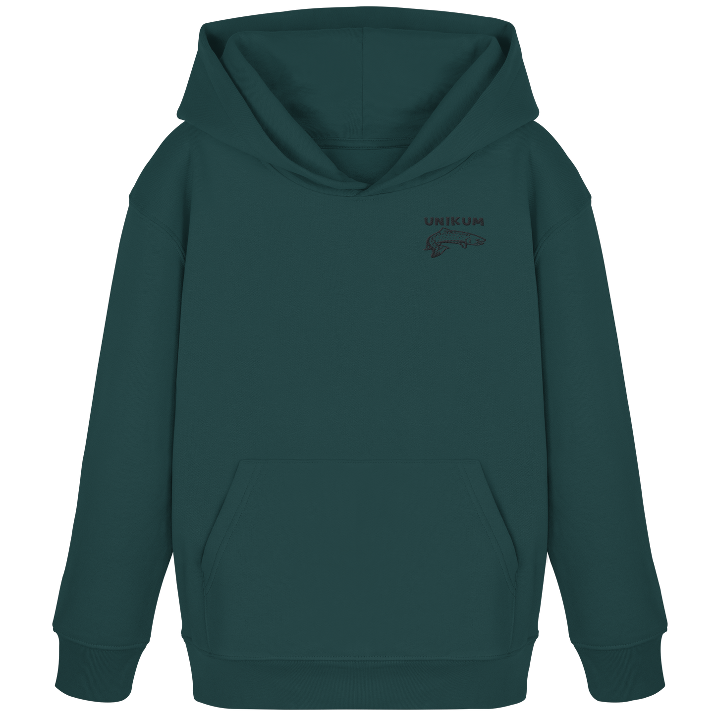 Unikum Trout – Gestickte Forelle - Kids Organic Hoodie
