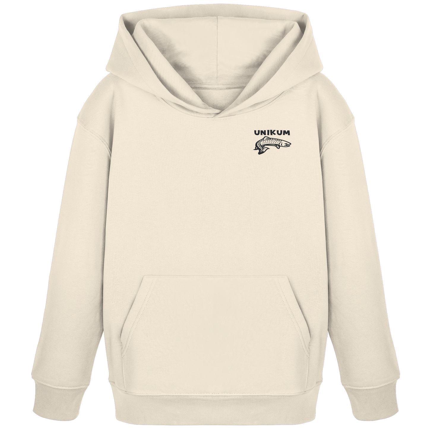 Unikum Trout – Gestickte Forelle - Kids Organic Hoodie
