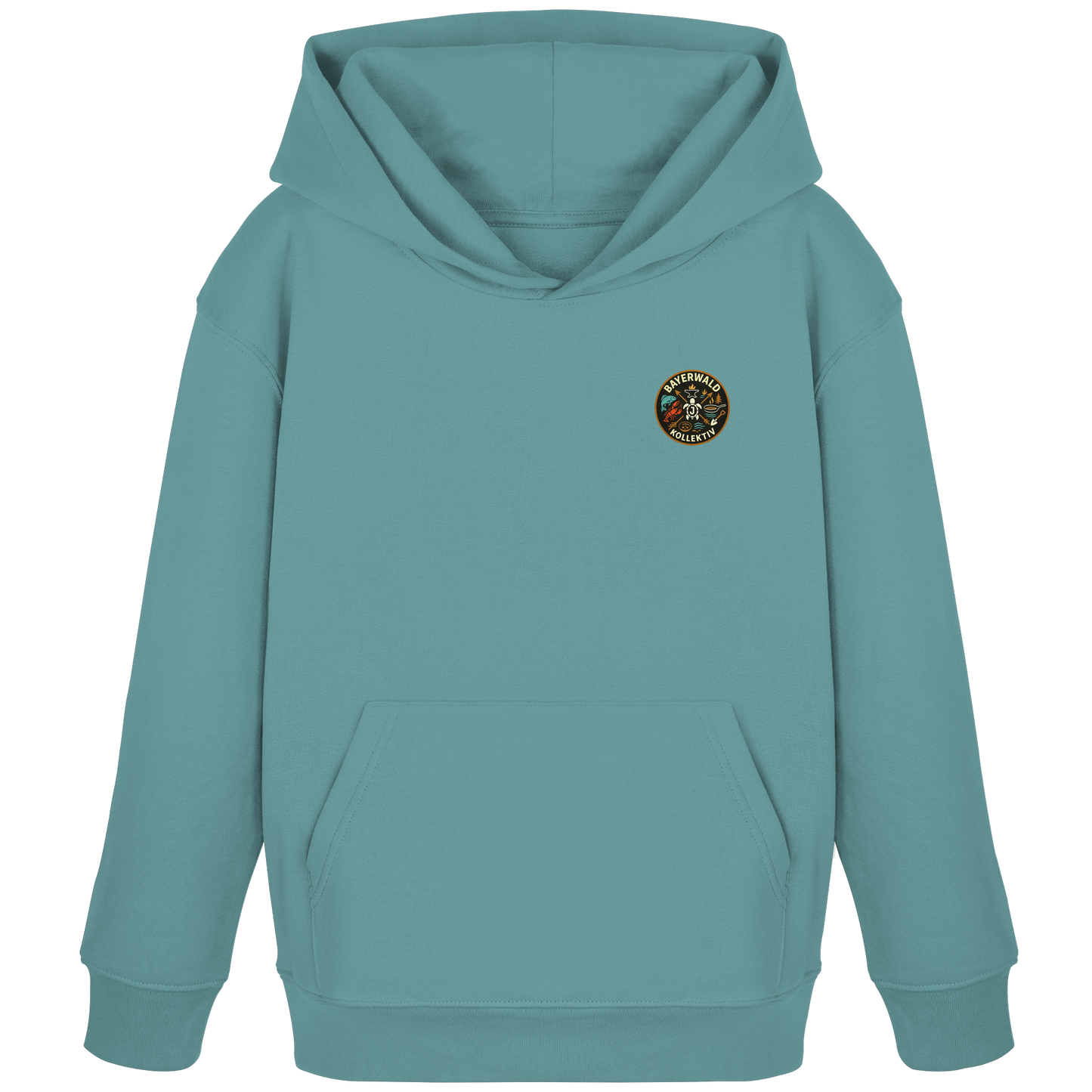 Gedruckte Bayerwald Kollektiv – Handwerk & Natur  - Kids Organic Hoodie
