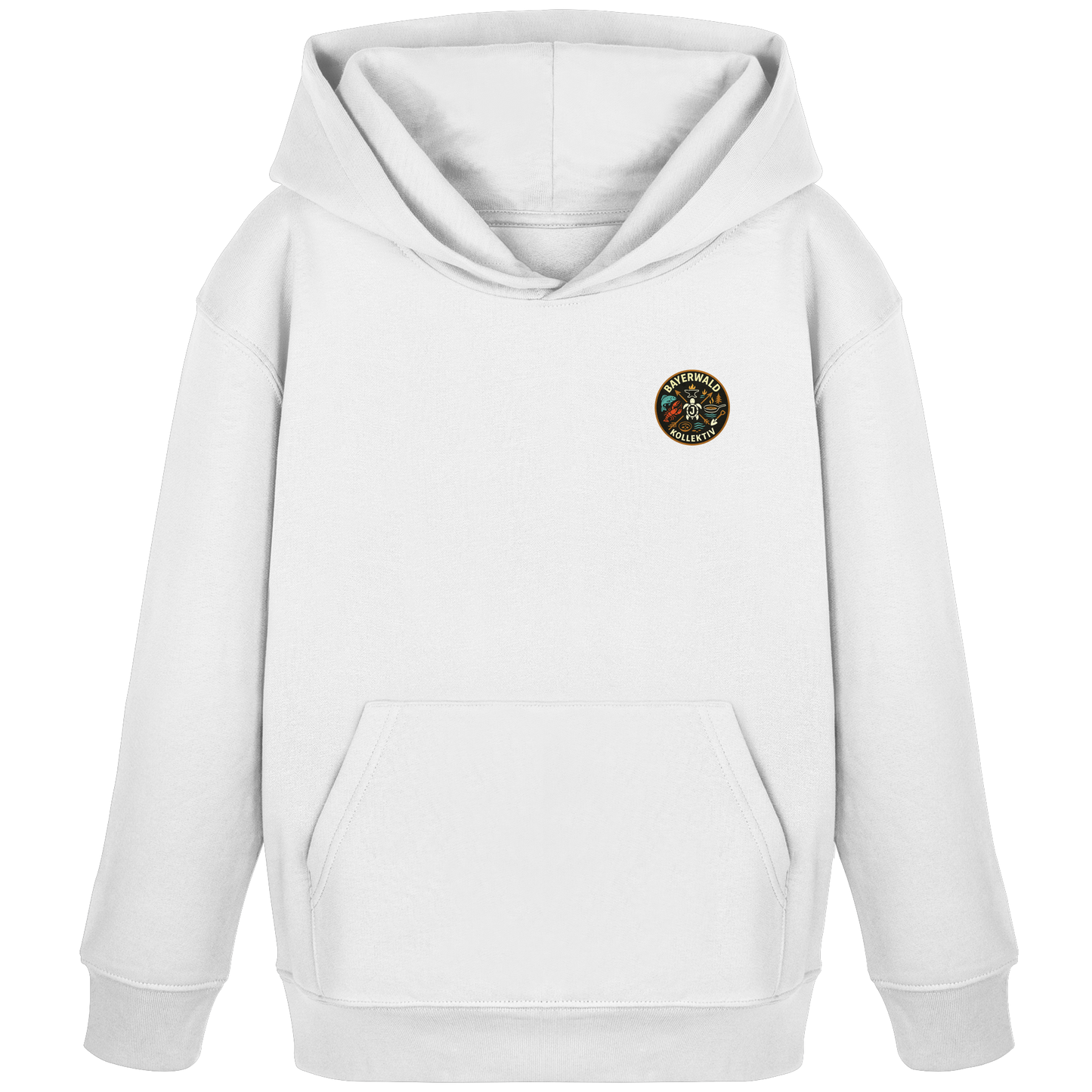 Gedruckte Bayerwald Kollektiv – Handwerk & Natur  - Kids Organic Hoodie