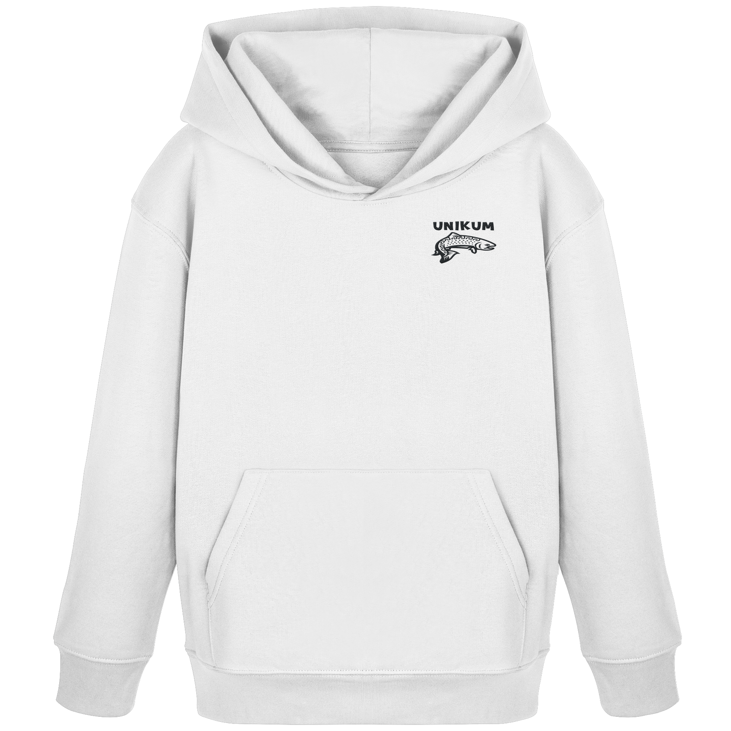 Unikum Trout – Gestickte Forelle - Kids Organic Hoodie