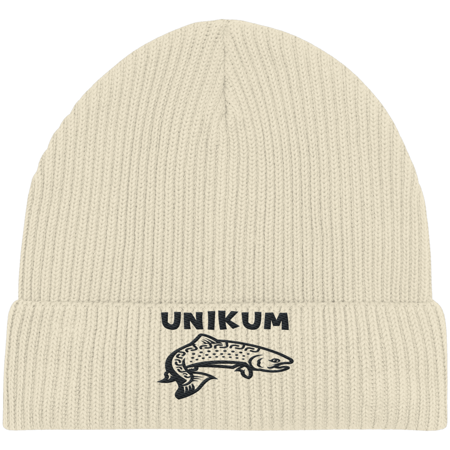 Unikum Trout – Gestickte Forelle - Organic Fisherman Beanie