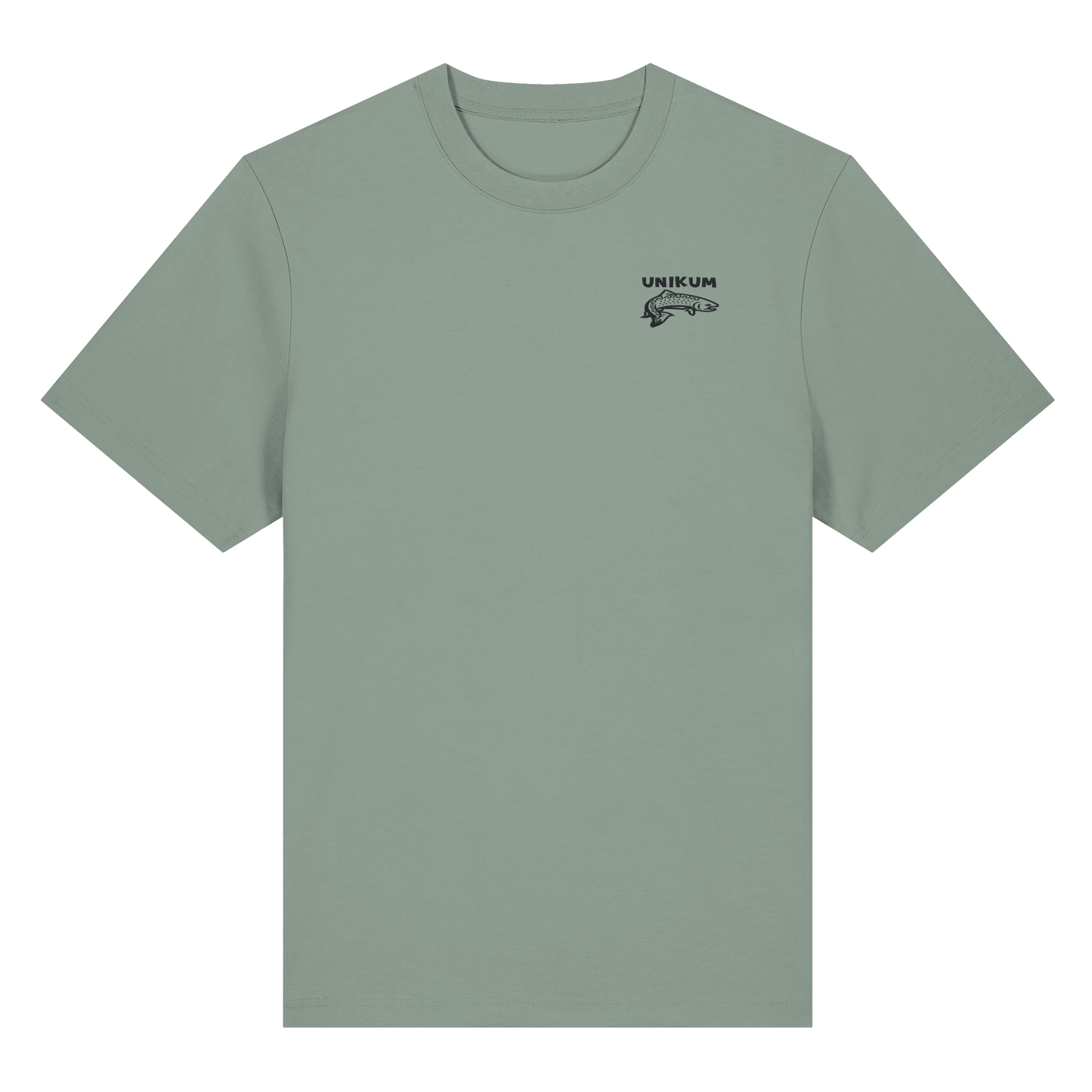 Unikum Trout – Gestickte Forelle - Organic Heavy T-Shirt