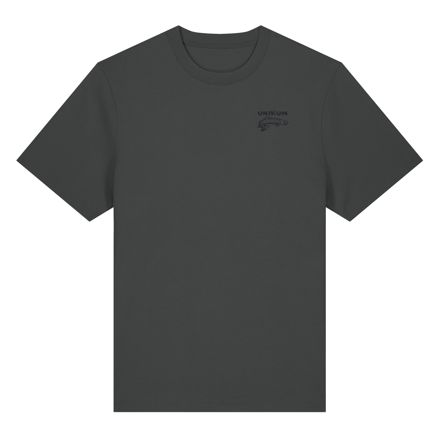 Unikum Trout – Gestickte Forelle - Organic Heavy T-Shirt