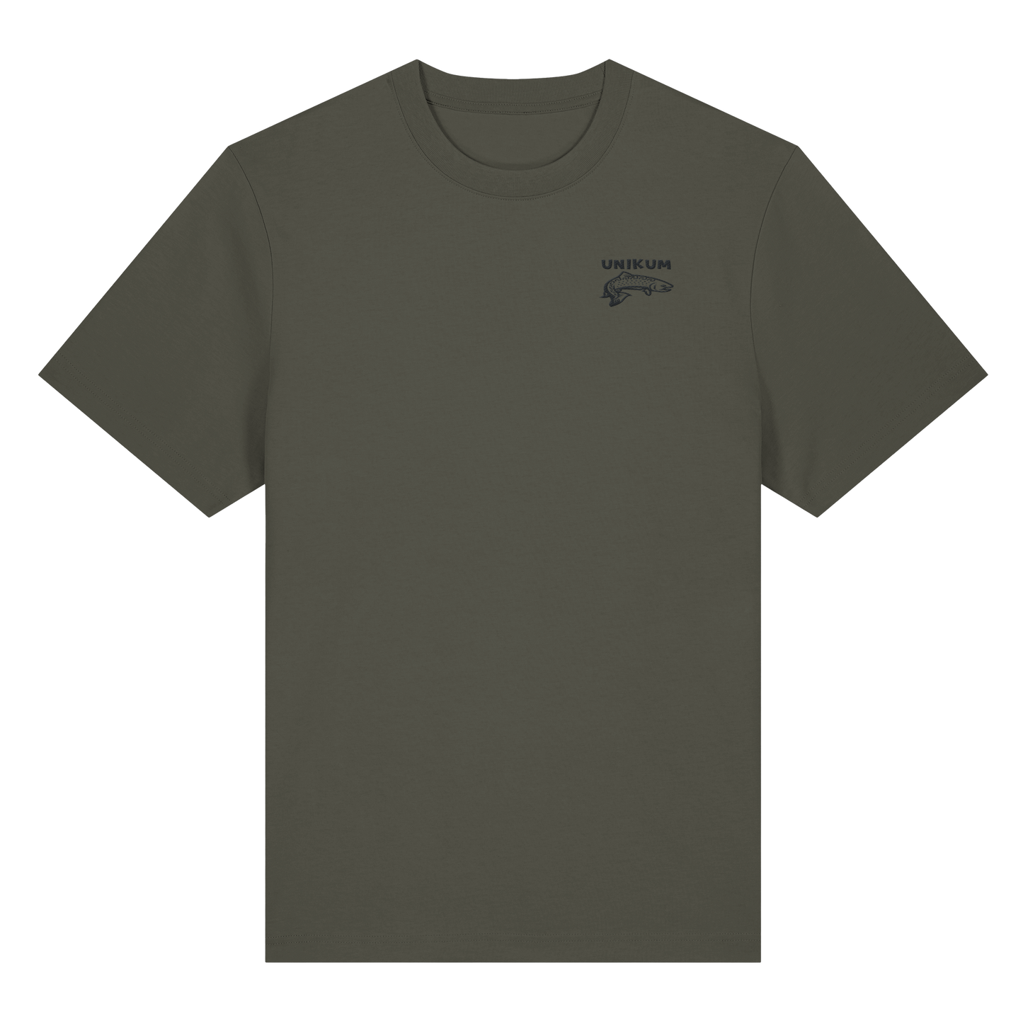 Unikum Trout – Gestickte Forelle - Organic Heavy T-Shirt