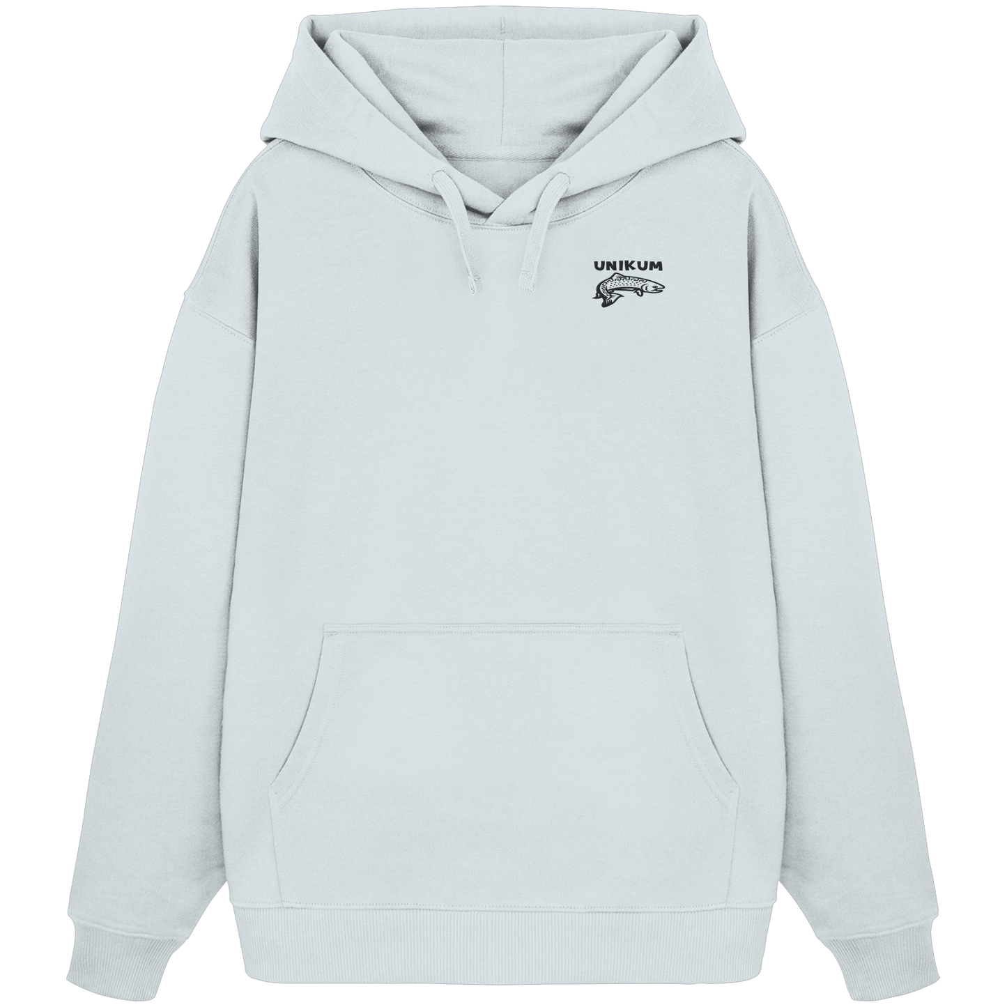 Unikum Trout – Gestickte Forelle - Organic Oversize Hoodie