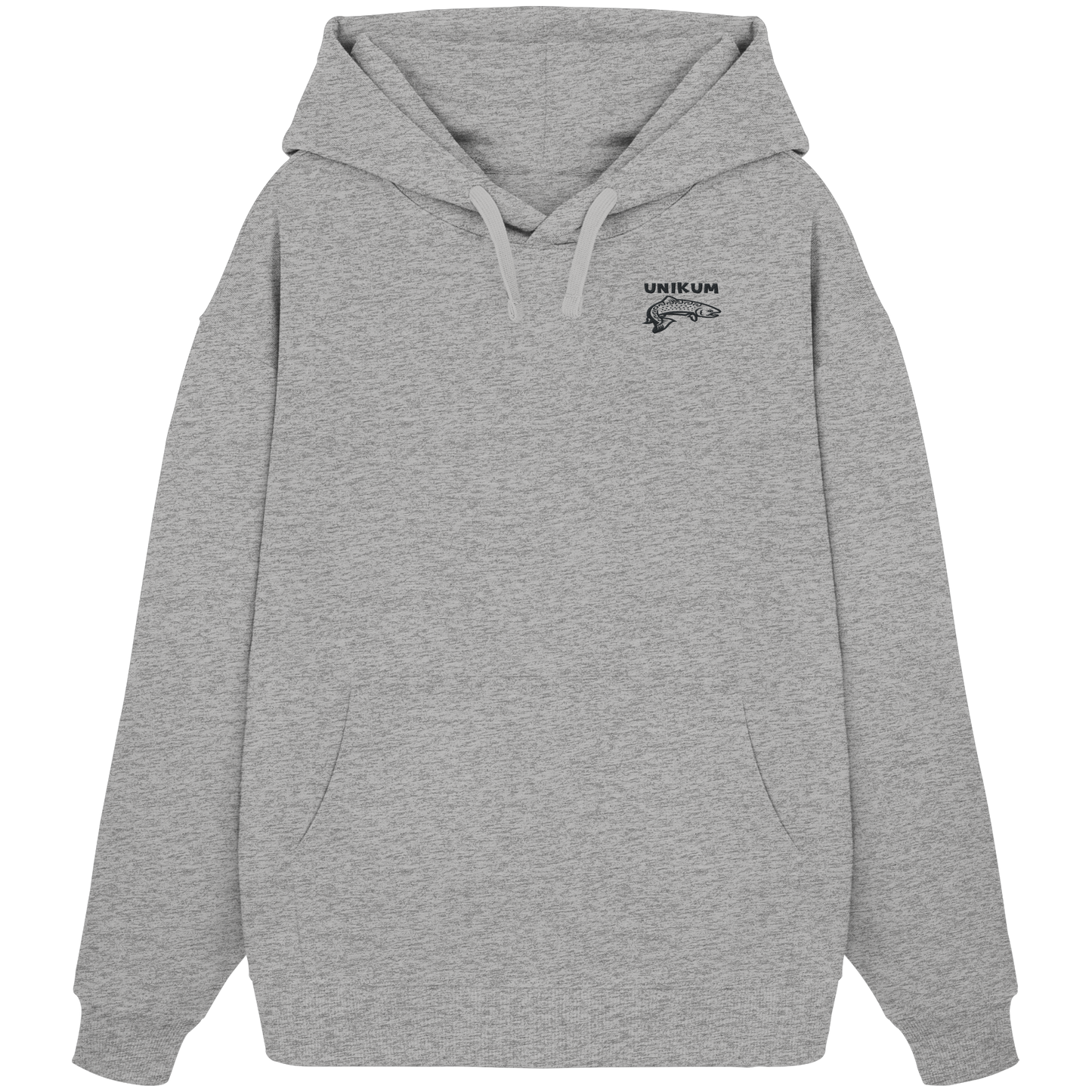 Unikum Trout – Gestickte Forelle - Organic Oversize Hoodie