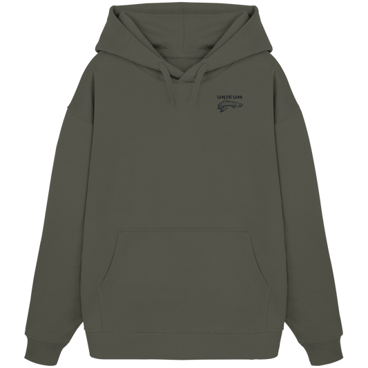 Unikum Trout – Gestickte Forelle - Organic Oversize Hoodie