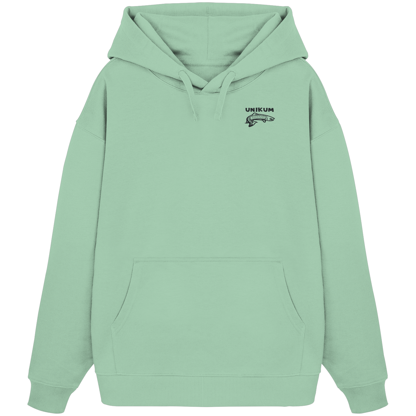 Unikum Trout – Gestickte Forelle - Organic Oversize Hoodie
