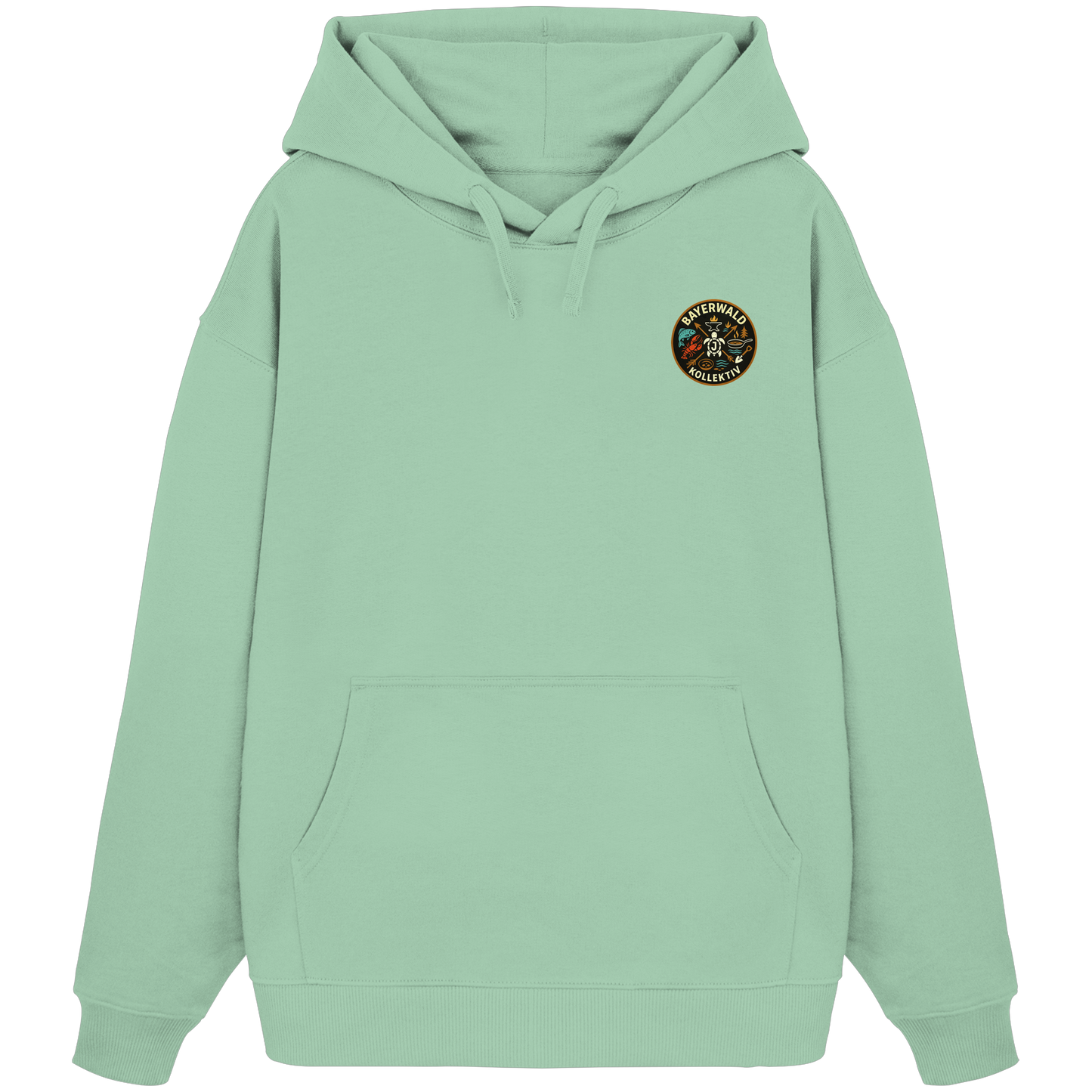 Gedruckte Bayerwald Kollektiv – Handwerk & Natur  - Organic Oversize Hoodie