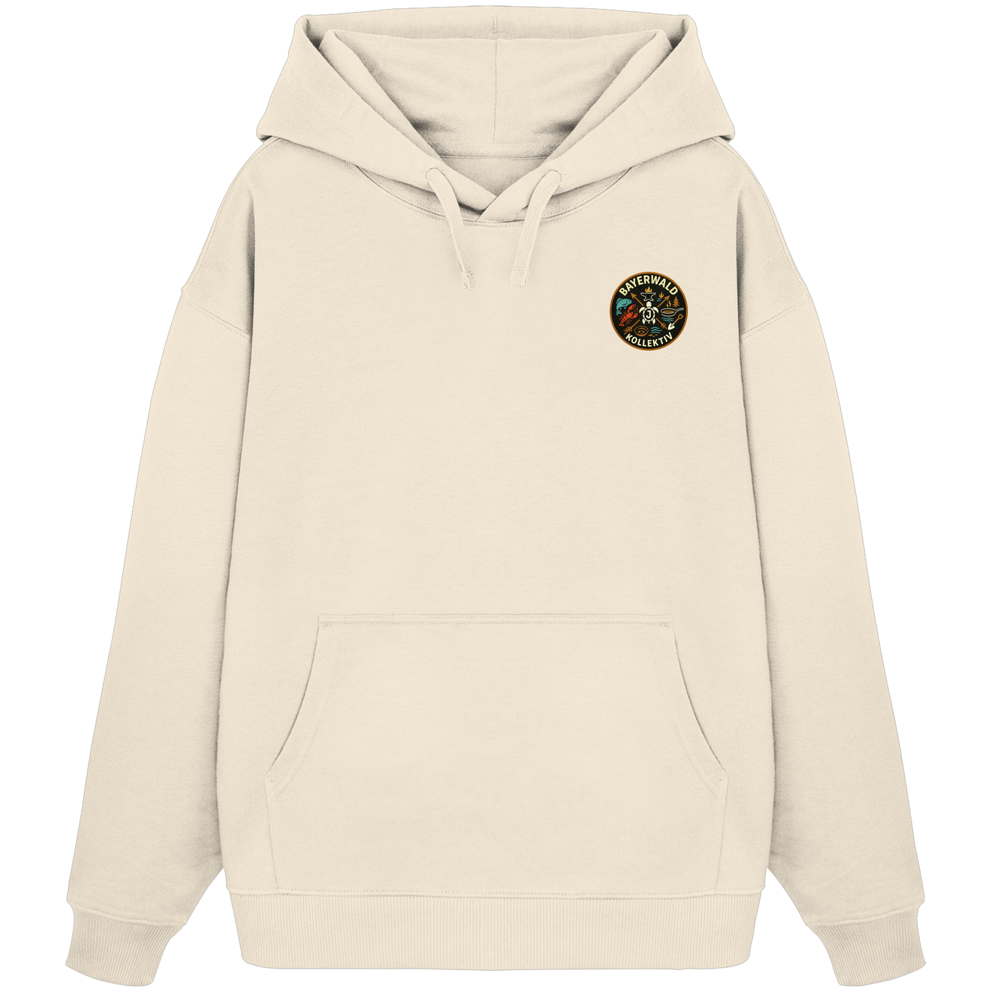Gedruckte Bayerwald Kollektiv – Handwerk & Natur  - Organic Oversize Hoodie