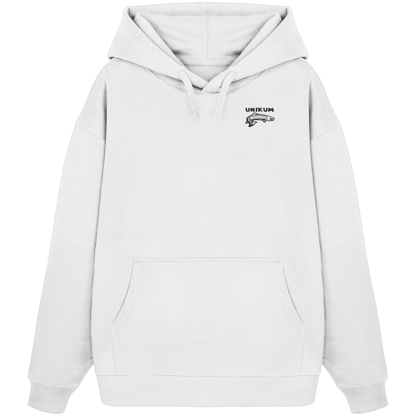 Unikum Trout – Gestickte Forelle - Organic Oversize Hoodie