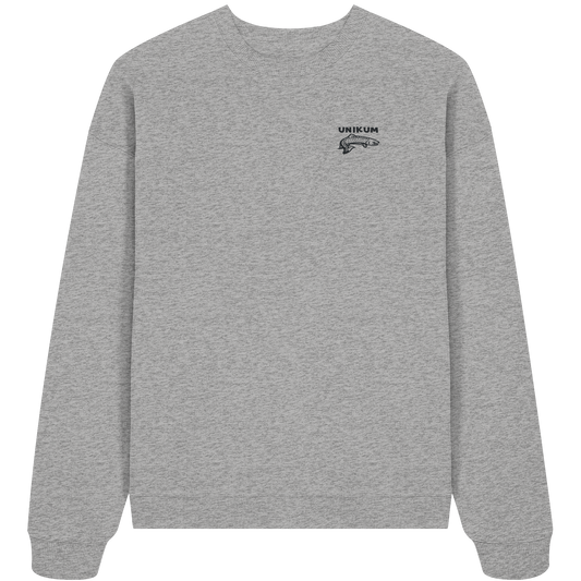 Unikum Trout – Gestickte Forelle - Organic Oversize Sweatshirt