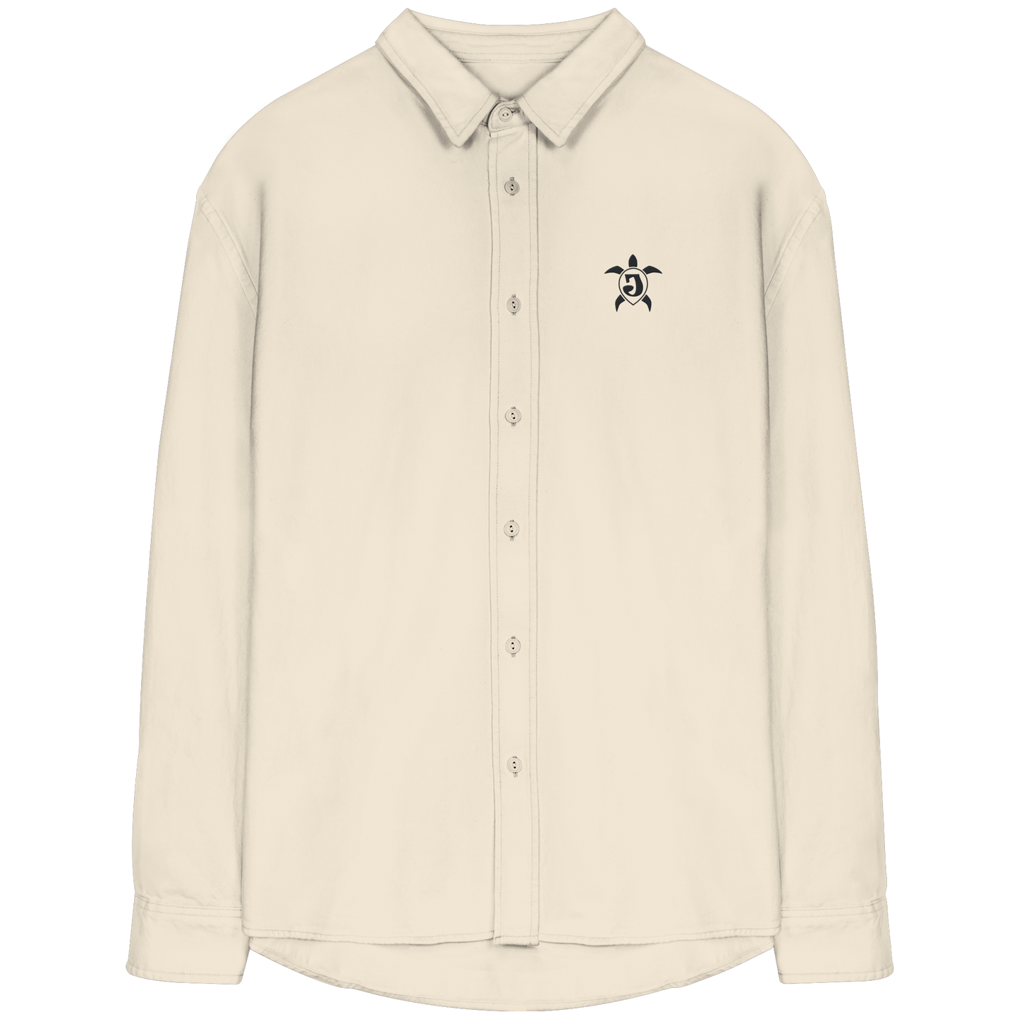 Unikum Basics – Gestickte Kollektion - Organic Relaxed Button-Up Shirt