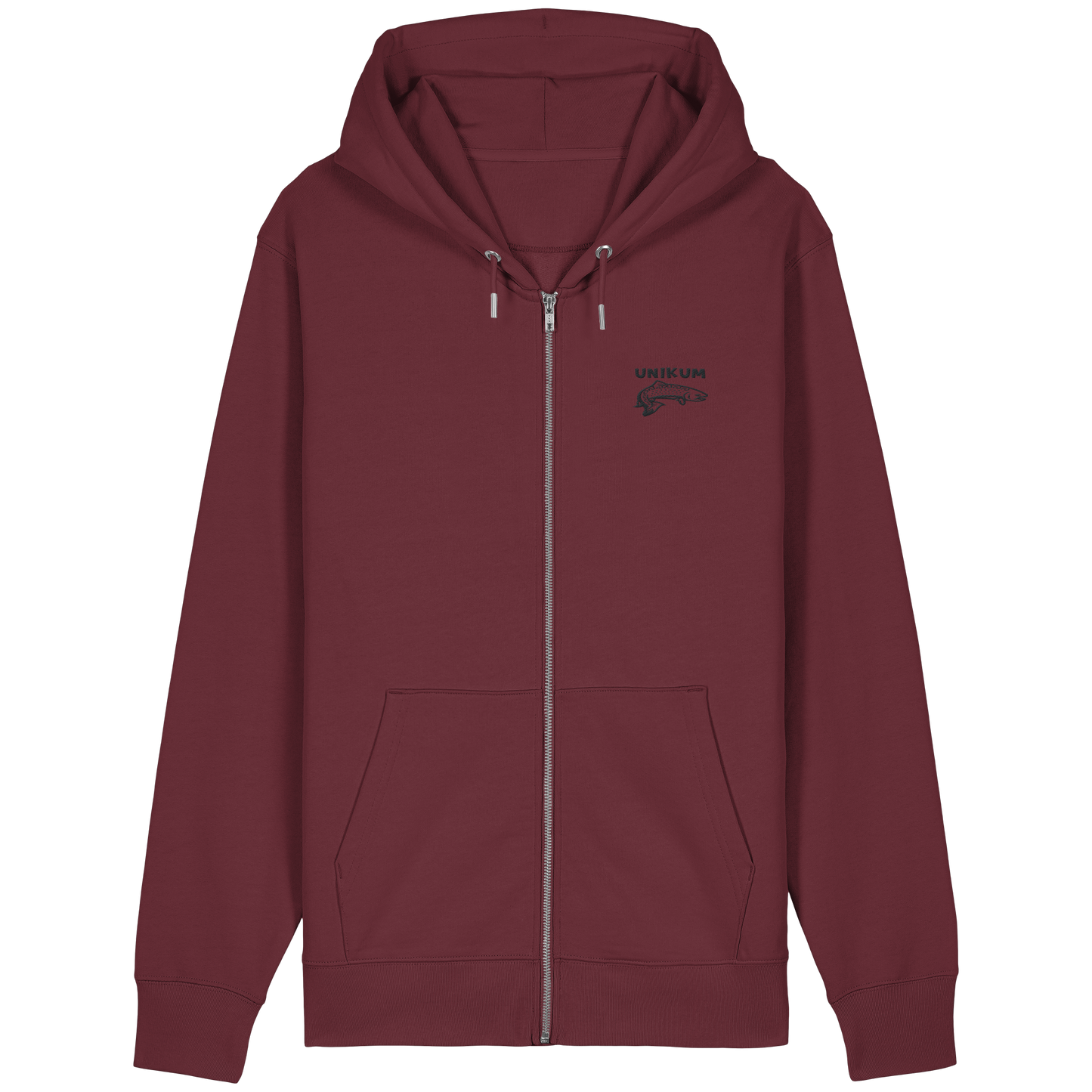 Unikum Trout – Gestickte Forelle - Organic Relaxed Zipper