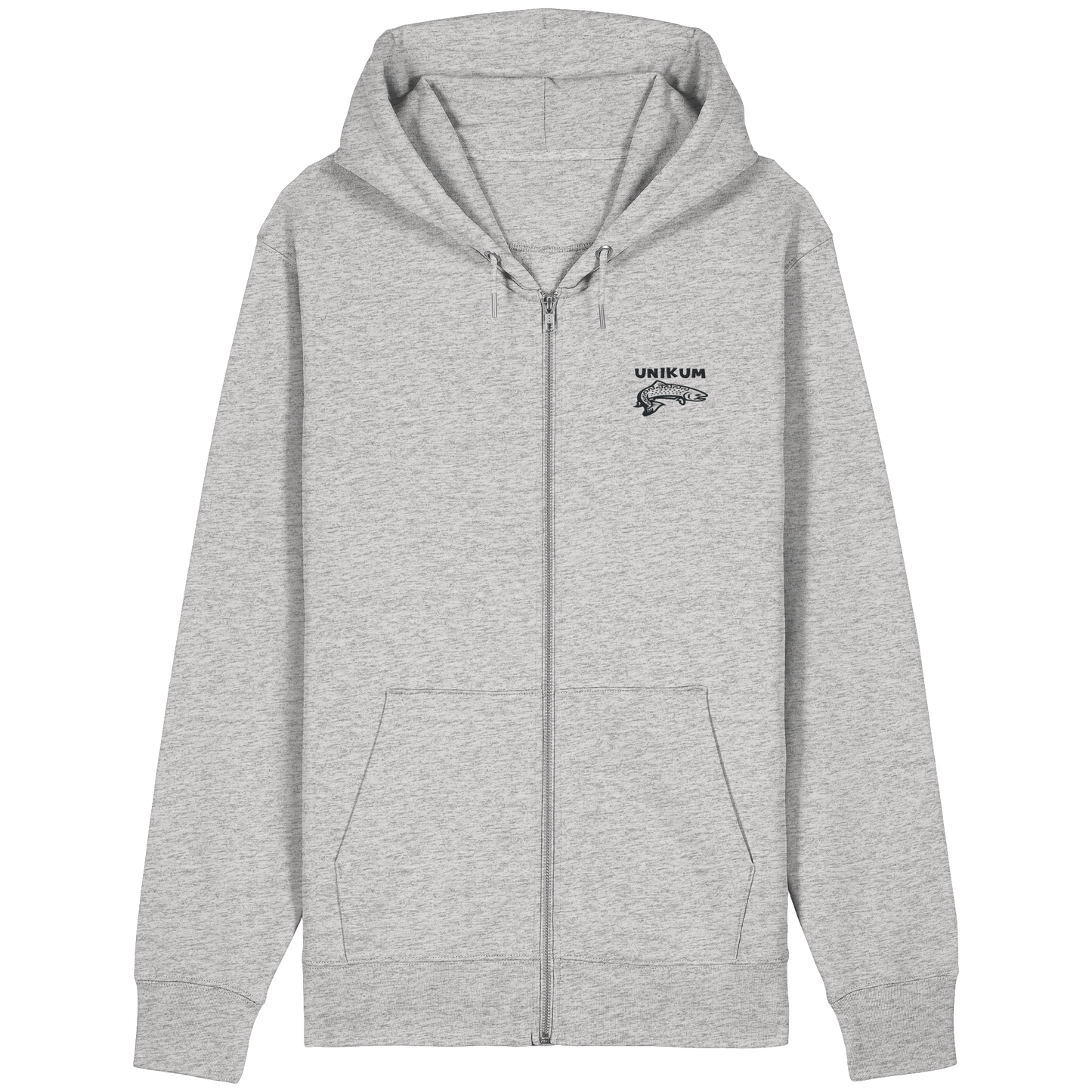 Unikum Trout – Gestickte Forelle - Organic Relaxed Zipper