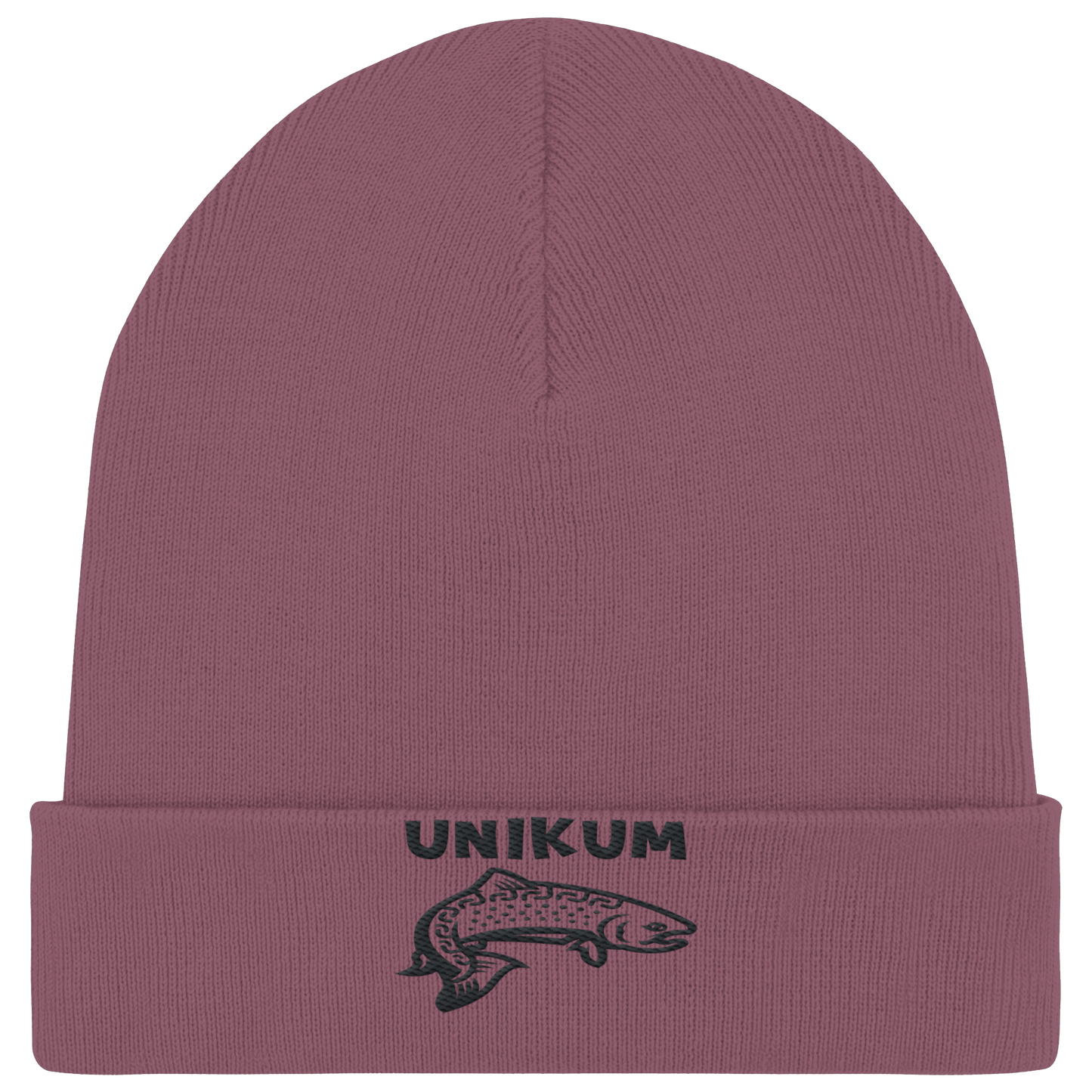 Unikum Trout – Gestickte Forelle - Organic Rib Beanie