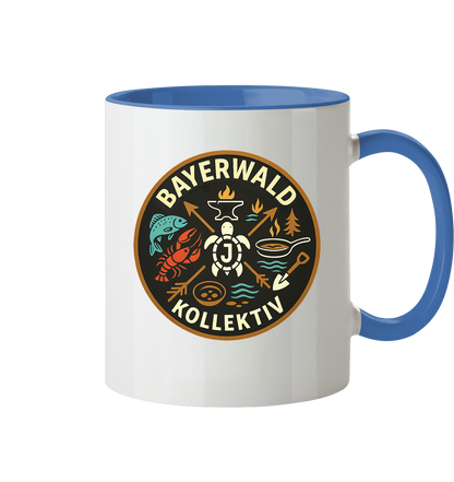 Gedruckte Bayerwald Kollektiv – Handwerk & Natur  - Tasse zweifarbig