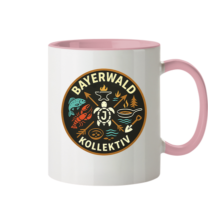 Gedruckte Bayerwald Kollektiv – Handwerk & Natur  - Tasse zweifarbig