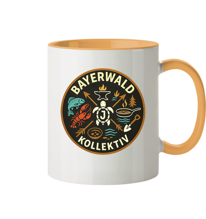 Gedruckte Bayerwald Kollektiv – Handwerk & Natur  - Tasse zweifarbig