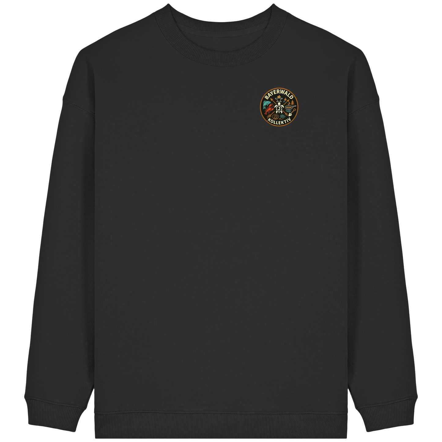 Gedruckte Bayerwald Kollektiv – Handwerk & Natur  - Womens Organic Oversized Sweatshirt
