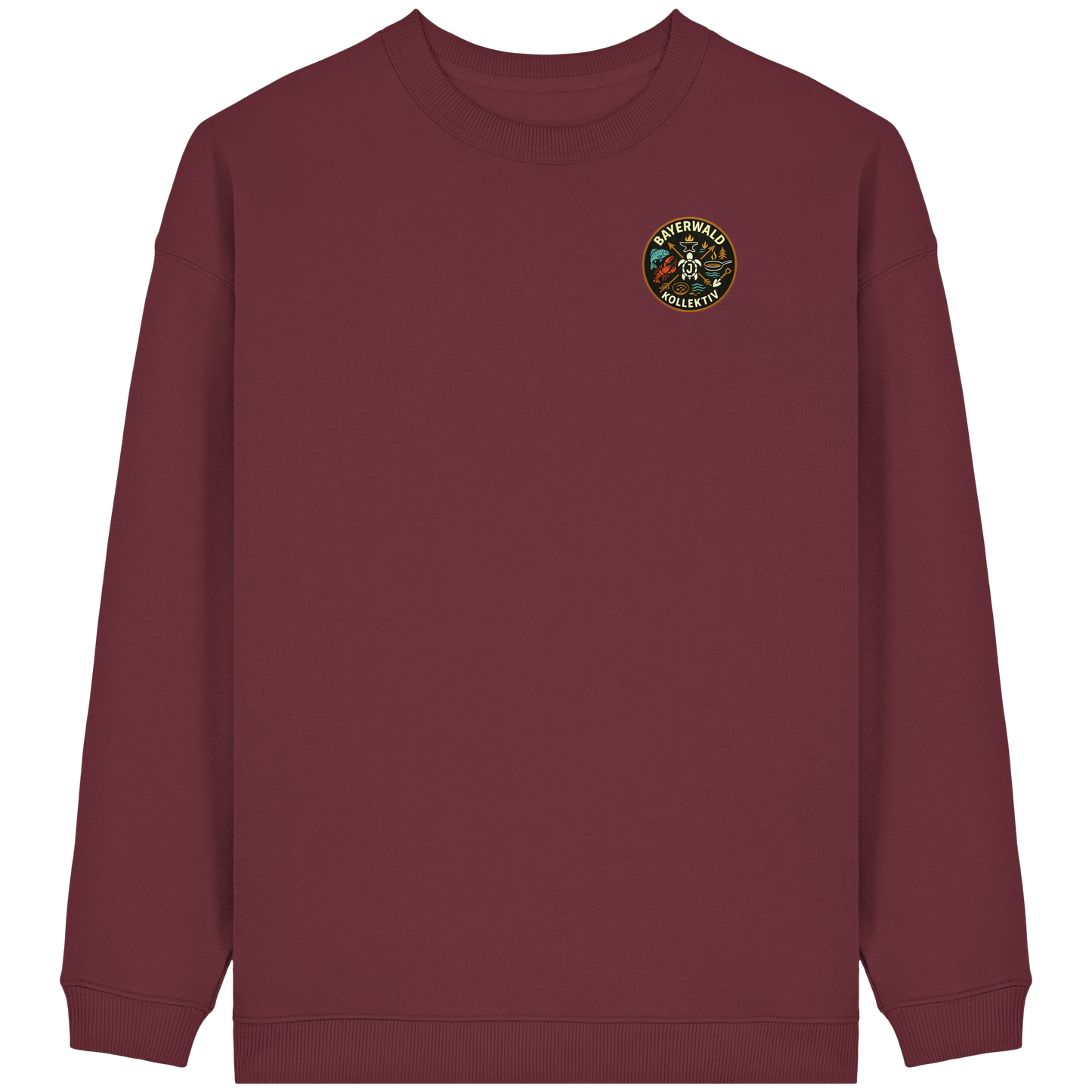 Gedruckte Bayerwald Kollektiv – Handwerk & Natur  - Womens Organic Oversized Sweatshirt