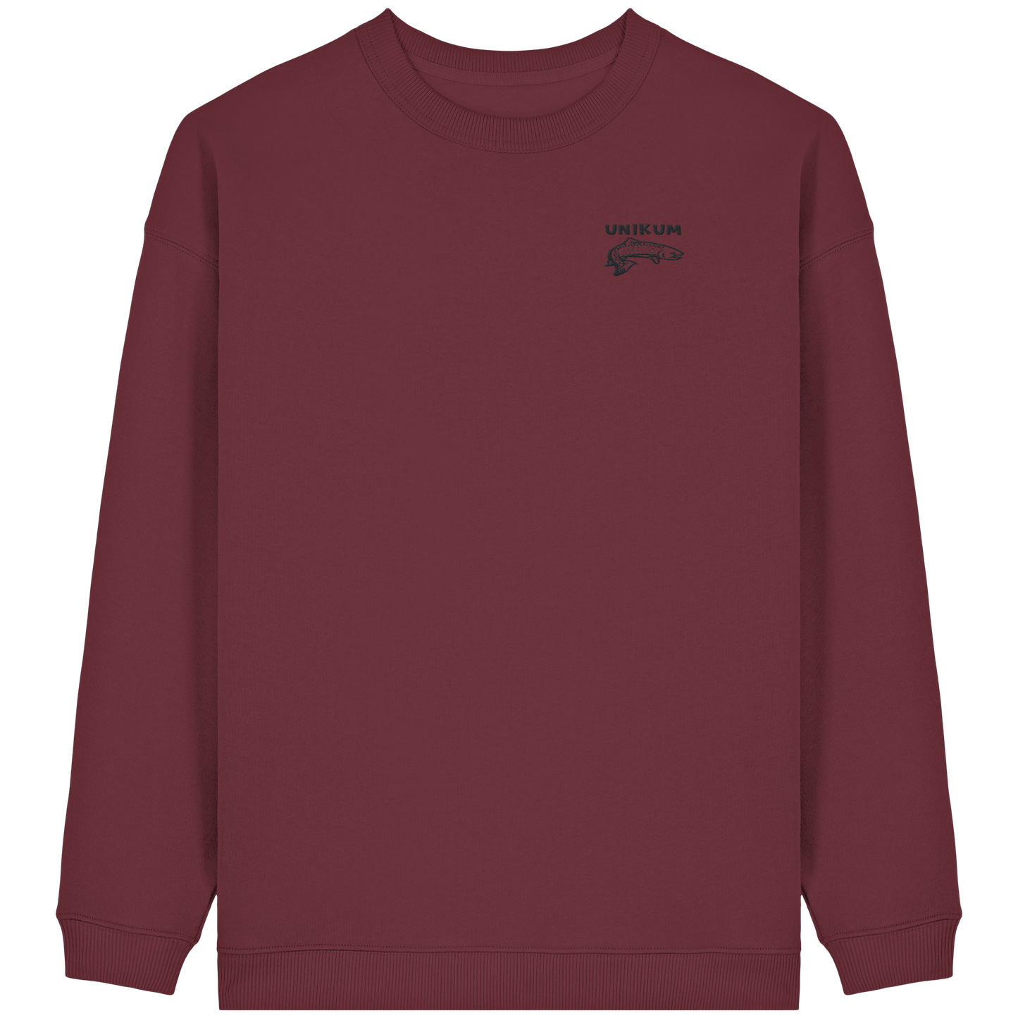 Unikum Trout – Gestickte Forelle - Womens Organic Oversized Sweatshirt