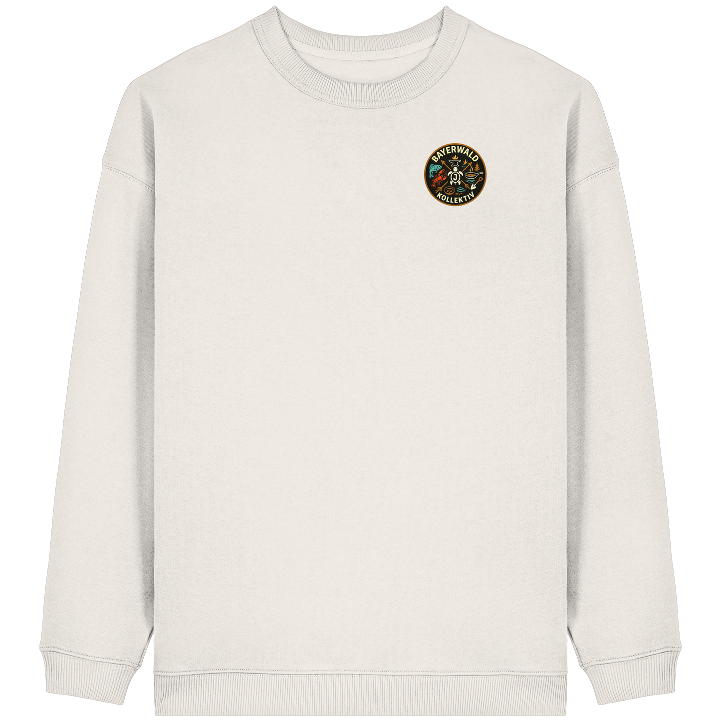 Gedruckte Bayerwald Kollektiv – Handwerk & Natur  - Womens Organic Oversized Sweatshirt