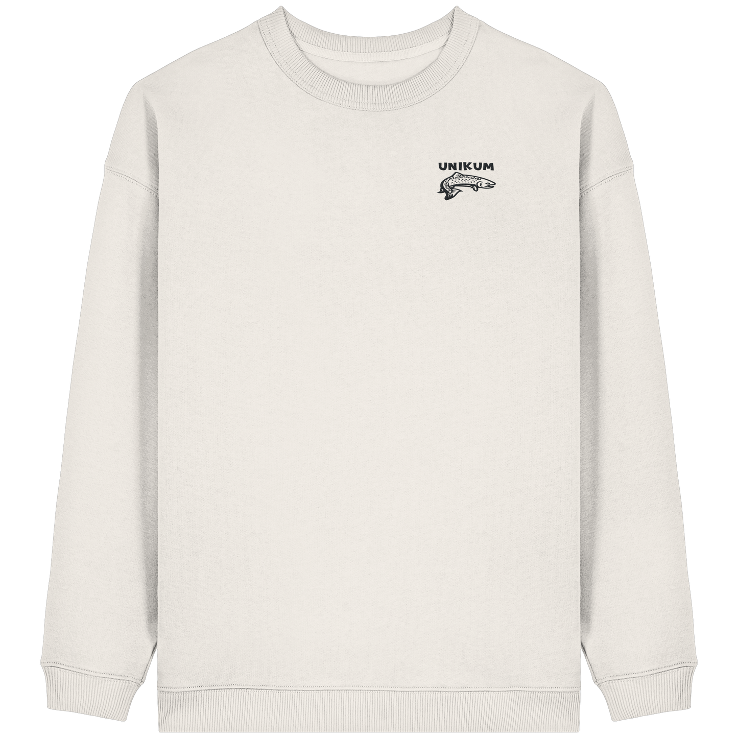 Unikum Trout – Gestickte Forelle - Womens Organic Oversized Sweatshirt