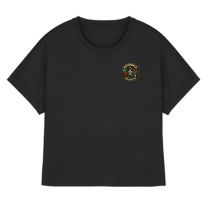 Gedruckte Bayerwald Kollektiv – Handwerk & Natur  - Womens Organic Rolled Sleeves T-Shirt