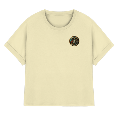 Gedruckte Bayerwald Kollektiv – Handwerk & Natur  - Womens Organic Rolled Sleeves T-Shirt